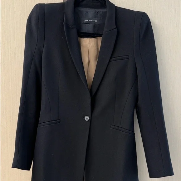 Zara Black Women's Blazer Coat - Picture 2 of 9